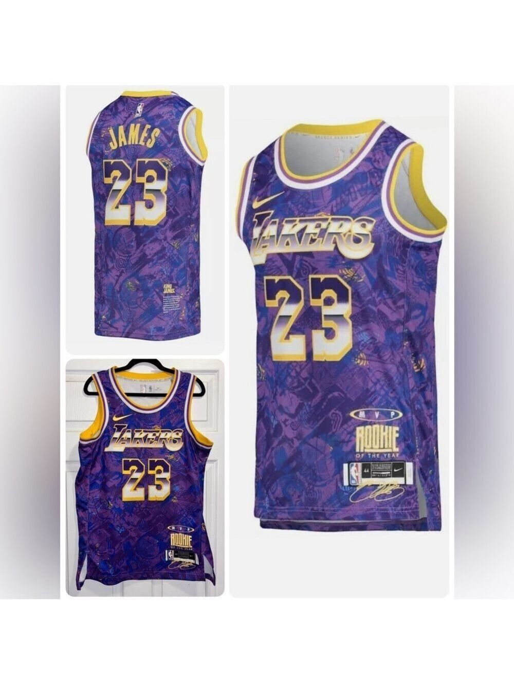 LeBron James LA Lakers Nike Select Series MVP Swingman Jersey Purple Size Medium